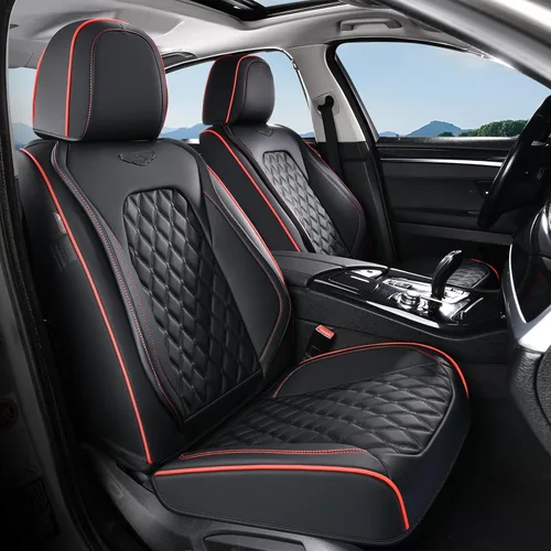 Miniatura 13 de Coverado Juego completo de fundas de asiento de automóvil, fundas de asiento de piel de napa para automóvil, protector de asiento de automóvil