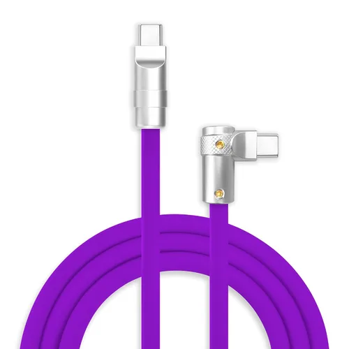 Miniatura 37 de chubbycable FlexElbow - Cable de carga rápida de 90 grados y 240 W, cable USB C en ángulo recto, cable de carga de silicona compatible con iPhone