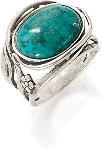 Miniatura 4 de Ross-Simons Anillo turquesa en plata de ley