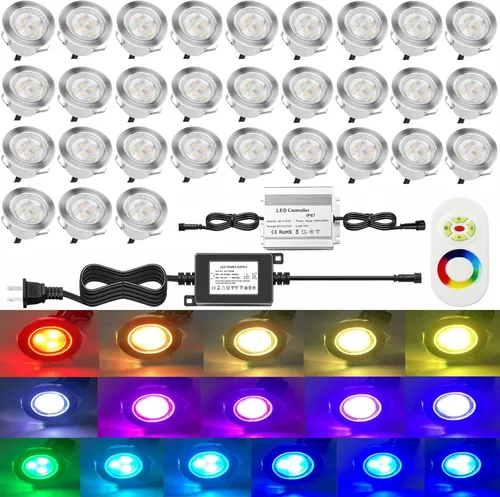 Miniatura 16 de lámpara LED decorativa de bajo voltaje de 1 vatio, impermeable, para exteriores, patio, jardín, escaleras Blanco cálido