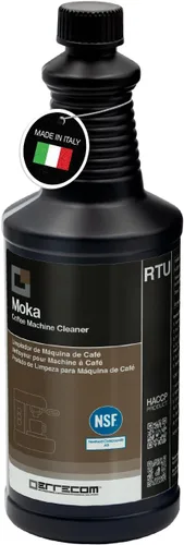 ERRECOM Moka, Descalcificador de máquina de café, A3 registrado NSF, compatible con todas las máquinas de café y hervidores, botella de cuarto de
