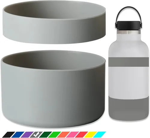 Miniatura 13 de Greant Funda protectora doble para botella de agua compatible con Hydro Flask, funda flexible de silicona compatible con funda Hydroflask, funda