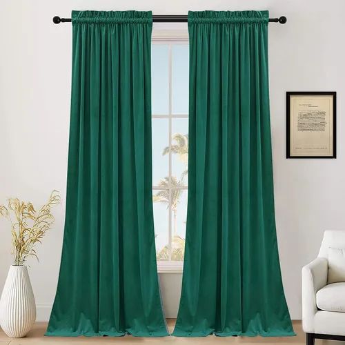 Miniatura 19 de SMILETIME - Cortinas de terciopelo blanco con bolsillo para barra, aisladas térmicamente, suaves, con filtro de luz y privacidad, para dormitorio