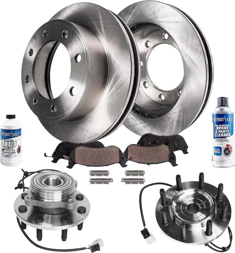Miniatura 37 de Detroit Axle - 4 rotores de freno para Ford 2012 2013 2014 F-150 Lobo, repuesto de rotores de freno de disco: rotor delantero de 13.78 pulgadas