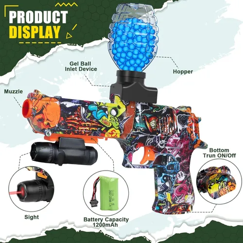 Miniatura 3 de Anstoy Gel Ball Blaster - Lanzador de bolas de gel ecológico, divertido juguete para el aire libre, para niños y niñas a partir de 12 años Amor