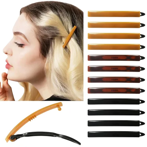 Miniatura 7 de Juego de 12 pasadores de pelo para mujeres y niñas, pinzas para cabello grueso y fino, accesorios para el cabello no metálicos, agarre