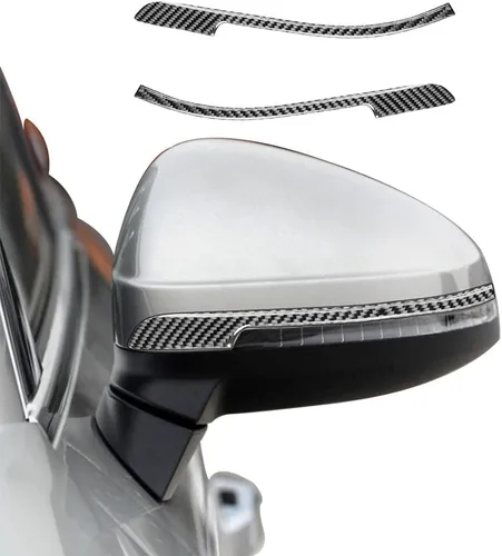 Miniatura 30 de Blazeray Accesorios interiores de fibra de carbono, cubierta decorativa, ajuste adhesivo para Audi A4 B9 2017-2019 (cubierta de perilla central)