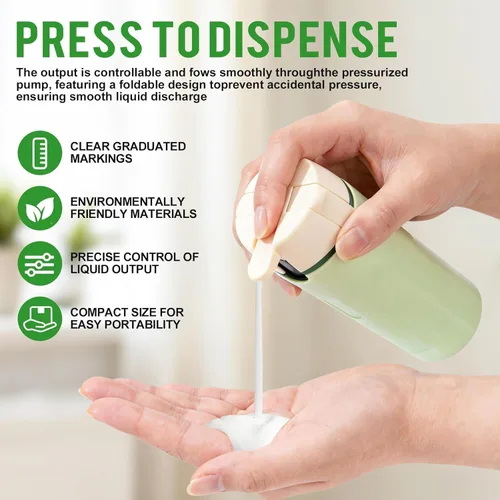 Miniatura 5 de Dispensador de viaje 4 en 1, paquete de 4 botellas de viaje de 1.0 fl oz para artículos de tocador, recargable, a prueba de fugas y portátil