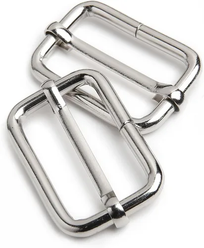 Miniatura 16 de CooBigo Paquete de 25 hebillas deslizantes ajustables de metal de 1 pulgada, ajustador rectangular Tri-Glide, deslizador de correa de tirantes