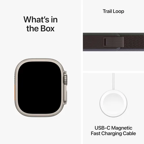 Miniatura 6 de Apple Watch Ultra 2 [GPS + Cellular 49mm] Reloj inteligente con caja de titanio resistente y correa Trail Loop azul/negra S/M. Rastreador de Funda
