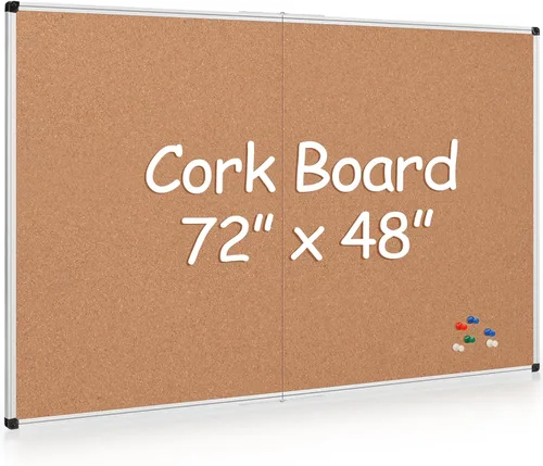 Miniatura 13 de Paquete de 2 tableros de anuncios de corcho de 20 x 30 pulgadas, tablero de corcho con marco de aluminio plateado, tablero de oficina para corcho