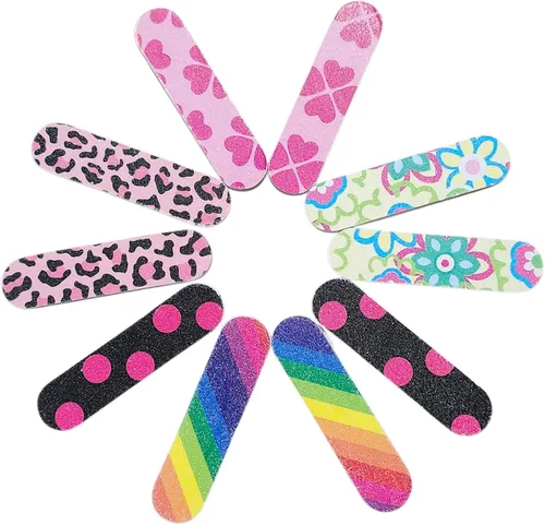 Miniatura 3 de Lima de UNA Pulidora. Tablero de Esmeril de Unas. Lima de manicura de doble cara, Mini, Reutilizable para Mujeres, Ninas y Hombres. Paquete de 10