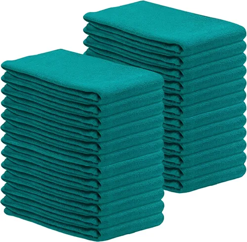 Miniatura 14 de Toallas Blue Huck de alta calidad, paquete de 24, 15 x 27 pulgadas, 100% algodón, a granel para limpieza general, tienda de automóviles y uso Azul