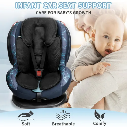 Miniatura 3 de Soporte para la cabeza del asiento de automóvil 2 en 1, inserto de asiento de automóvil infantil para niñas y niños, soporte suave para el cuello