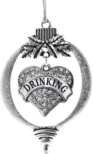 Miniatura 82 de Inspired Silver Adornos festivos de dije de corazón pave de plata con circonitas cúbicas