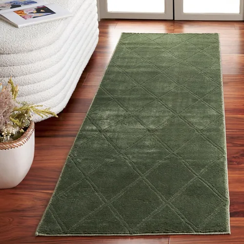 Miniatura 11 de SAFAVIEH Alfombra de área de 8 x 10 pies – Colección Revive – Grande – Gris, patrón de enrejado, no desprende pelusa y fácil limpieza, ideal