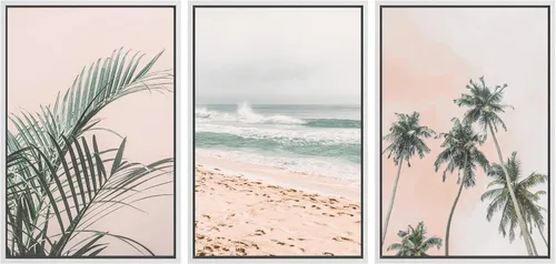 Miniatura 41 de SIGNWIN Lienzo enmarcado para pared, juego de arte de puesta de sol, horizonte, cielo, paisaje, fotografía, arte moderno, paisaje, relajante
