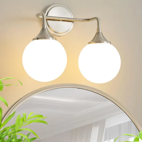 Miniatura 16 de Accesorios de Iluminación para Baño Negros, Iluminación Moderna de Tocador Sobre Espejo, Aplique de Pared Negro Mate Moderno de Mediados de Siglo