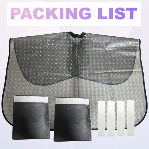 Miniatura 2 de Capa de ducha impermeable poscirugía para mastectomía con bolsillos de drenaje, mantiene las heridas secas durante el baño