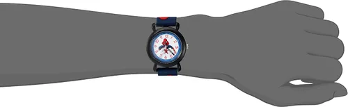 Miniatura 2 de MARVEL Reloj analógico de cuarzo para niños Spider-Man con correa de plástico, azul, 16 (Modelo WMA000162)