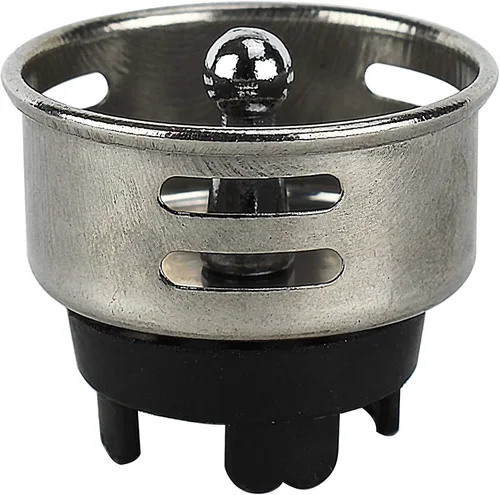 Miniatura 3 de Plumb Pak Keeney - Colador de fregadero de acero inoxidable Junior Duo de 878 piezas con canasta, se adapta a aberturas de 2 o 2-1/2 pulgadas, cromo