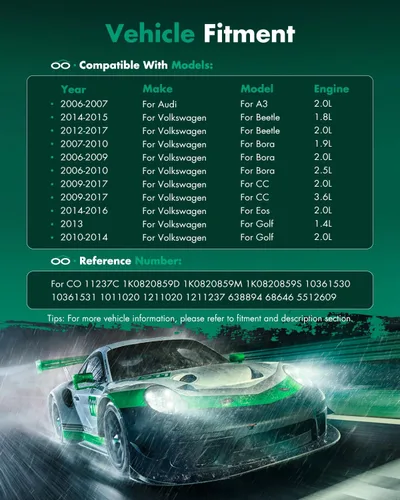 Miniatura 2 de SCITOO Compresor de CA con embrague para Volkswagen Jetta 2.0L 2006-2016, Compresor de A/C de enfriamiento rápido para Volkswagen Passat 2.0L
