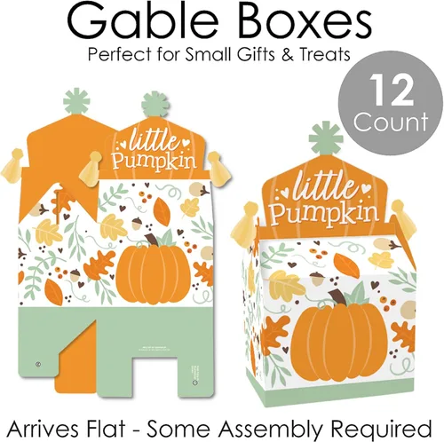 Miniatura 5 de Big Dot of Happiness Little Pumpkin - Caja de golosinas para fiestas – Fiesta de cumpleaños de otoño o baby shower – Juego de 12