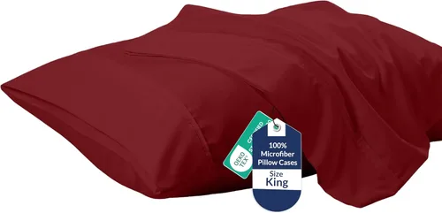 Miniatura 46 de Royale Linens Juego de 2 fundas de almohada Queen – Fundas de almohada de cama – 20 x 30 pulgadas – Fundas de almohada negras – 1800 microfibra