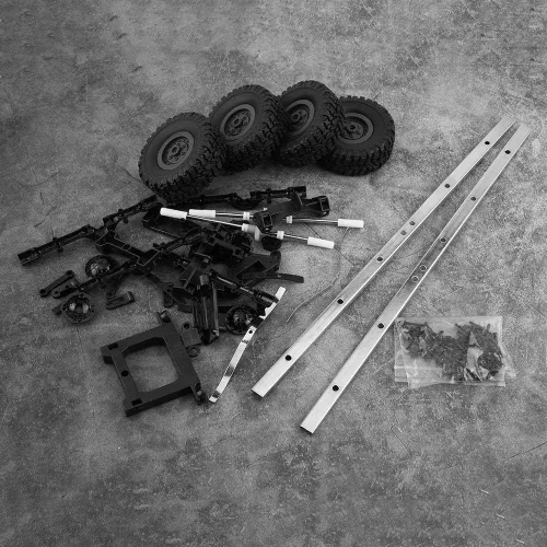 Miniatura 7 de ZJchao Kit de neumáticos de repuesto para chasis de remolque de aceite compatible con WPL/16 B36 B-36 B36K B36KIT Truck Car - Accesorio de piezas