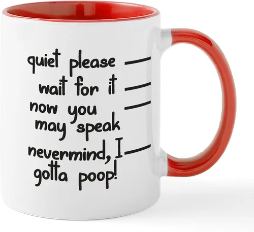 Miniatura 52 de CafePress Time To Poop Mugs Taza de café de cerámica de 11 oz (11.0 fl oz)