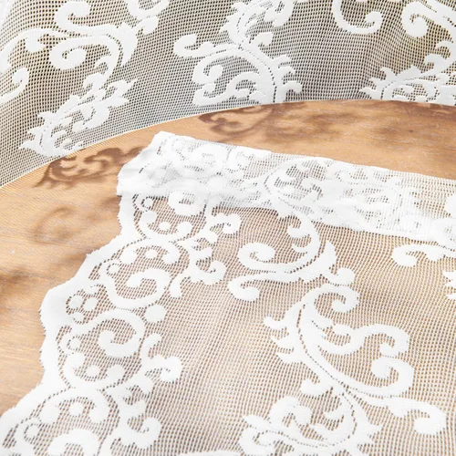 Miniatura 7 de Cortinas de encaje transparentes FOLKSIDE de 72 pulgadas de largo, juego de 2 cortinas florales victorianas de paisley para sala de estar, recámara