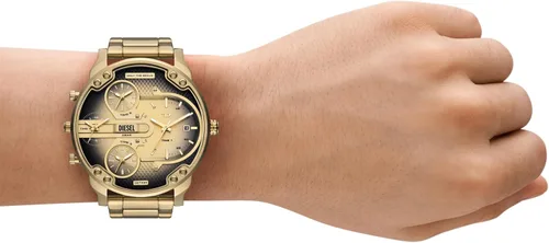 Miniatura 4 de Diesel Mr. Daddy 2.0 - Reloj de hombre con cronógrafo de tamaño extra grande y correa de acero inoxidable, silicona o cuero