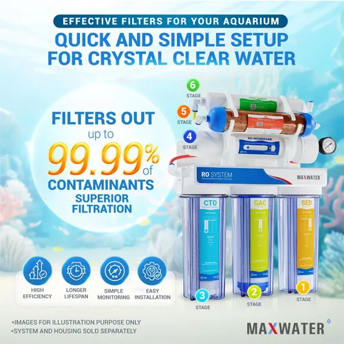 Miniatura 4 de Filtros de repuesto para sistema RO DI de 6 etapas - Sedimento, GAC, CTO, Post-Carbon, DI de lecho mixto, filtros de agua de tamaño estándar de 10