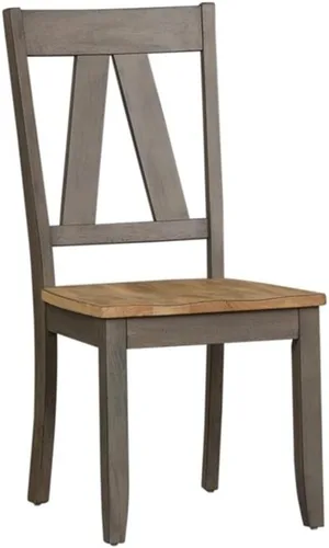 Miniatura 4 de Liberty Furniture Industries Lindsay Farm - Silla lateral con respaldo Splat (RTA), 18 pulgadas de ancho x 22 pulgadas de profundidad x 38 pulgadas
