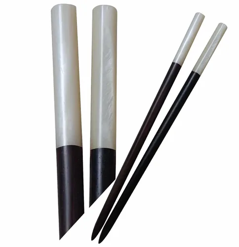 Palillos de madera para el cabello, cabeza de incrustación superior con nácar a mano, palillos decorativos únicos de madera, palillos de pelo