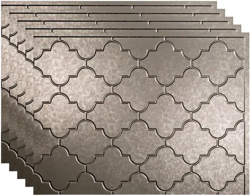 FASÄDE Mónaco - Panel decorativo de vinilo para salpicaduras de 18 x 24 pulgadas en acero galvanizado (paquete de 5)