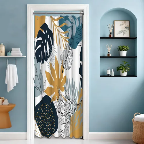 Miniatura 59 de Cortina de ducha floral para primavera y verano, flores silvestres, flores y mariposas, decoración de baño, tela impermeable con ganchos, 70