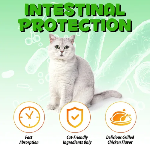 Miniatura 7 de Gotas para aliviar el estreñimiento de gatos, laxante natural para gatos con 6 probióticos, suplemento líquido suavizante para la salud digestiva