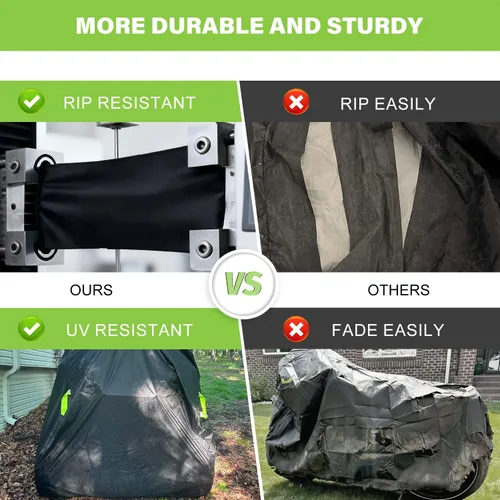 Miniatura 5 de Funda para ATV, Impermeable para Exteriores de Servicio Pesado Cubiertas para Vehículos de 4 Ruedas, Poliéster 420D Antidesgarro Anti-UV, Cubierta