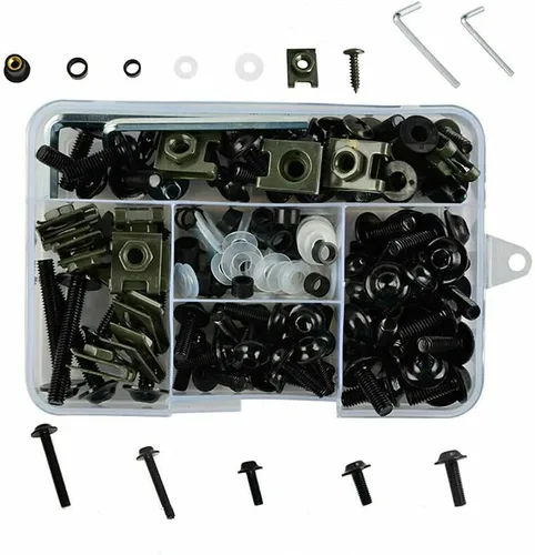 Miniatura 7 de Kit de tornillos de motocicleta Tornillos de aluminio Clips Tuercas Kit de pernos para Suzuki Yamaha Honda Kawasaki ZX-10R ZX-6R R1 R6 CBR600RR