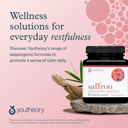 Miniatura 7 de Youtheory Saffron Advanced con Rhodiola, 60 unidades (1 botella)