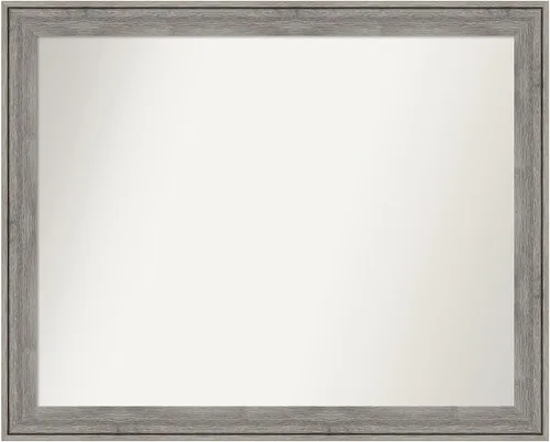 Miniatura 53 de Amanti Art Espejo de pared personalizado no biselado (24.5 x 24.5 pulgadas), marco gris marrón alta, varios tamaños personalizados, espejo de baño