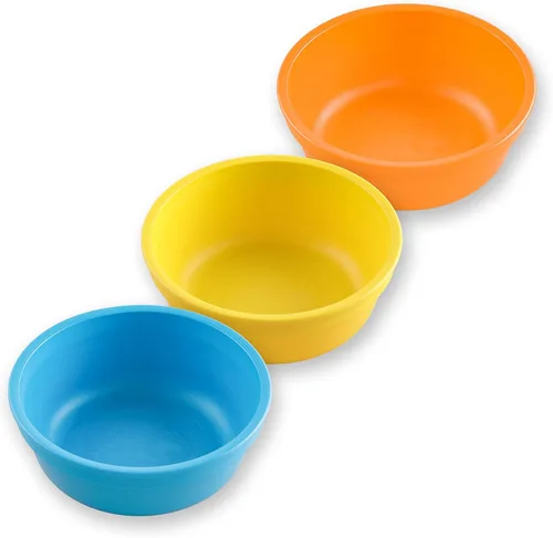 Miniatura 16 de Re-Play Juego de 3 cuencos de 12 onzas para niños pequeños, de pared profunda, duraderos y reutilizables, aptos para lavavajillas y microondas, sin