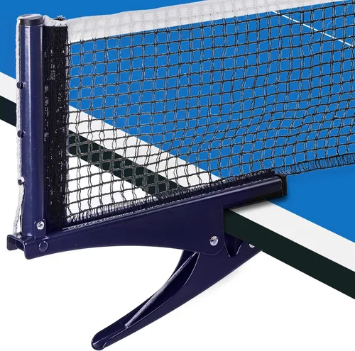 Hbaushun Red de tenis de mesa plegable, red de ping pong profesional para competencia de entrenamiento, postes portátiles con clip de fuerza