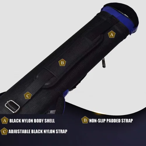 Miniatura 3 de Estuche de transporte para palo de billar Champion 2x4, 3x6 de nylon/piel sintética, 4S2B, 6S3B
