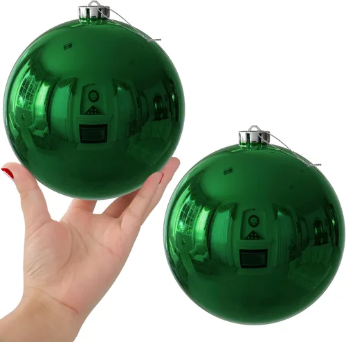 Miniatura 215 de Bolas de Navidad Grandes de 3.2" en Azul Bebé - Adornos para Árbol de Navidad, Bolas Colgantes Inastillables para Cumpleaños, Halloween, Boda