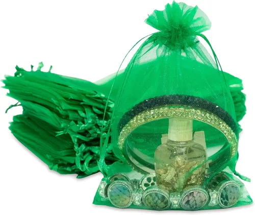 Miniatura 51 de TheDisplayGuys - Paquete de 48 bolsas de regalo de organza transparente negra de 2 x 2-3/4 pulgadas con cordón, bolsas de regalo para joyas, bolsas