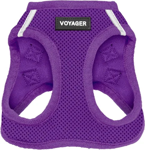 Miniatura 18 de Best Pet Supplies - Arnés de malla para todo tipo de clima, reflectante, antitirones, para perros y gatos pequeños y medianos, con cierre de velcro