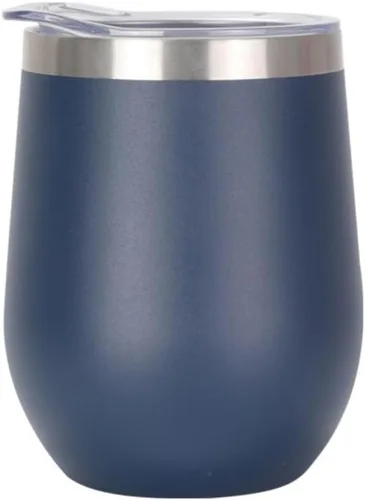 Miniatura 13 de Copas de vino de acero inoxidable, vaso aislado de doble pared con tapa para vino, café, bebidas, champán, cócteles (acero inoxidable)