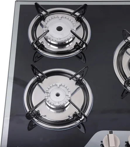 Miniatura 7 de Estufa de gas de 30 pulgadas de vidrio templado con 5 quemadores Estufa de parrilla de cocina de gas, LPG/NG convertible, estilo 1